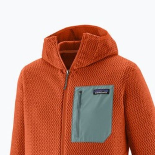 Felpa trekking da uomo Patagonia R1 Air Full Zip Hoody coal orange