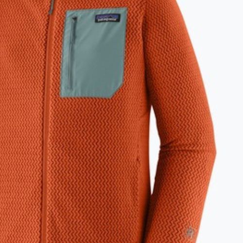 Felpa trekking da uomo Patagonia R1 Air Full Zip Hoody coal orange
