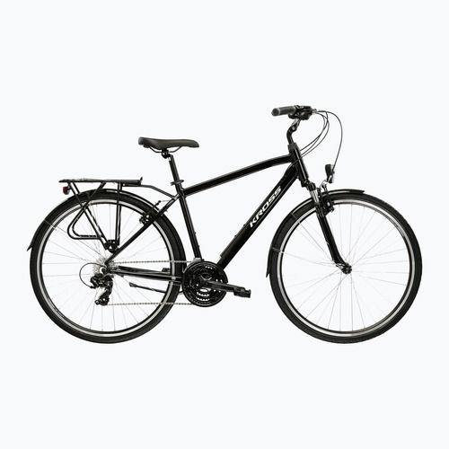Bicicletta trekking da uomo KROSS Trans 1.0 black/silver/gloss