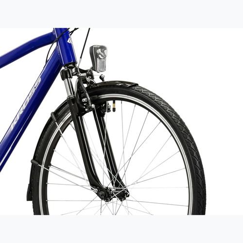 Bicicletta trekking da uomo KROSS Trans 1.0 navy blue/silver/gloss