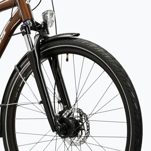 Bicicletta trekking da uomo KROSS Trans 5.0 brown/silver/gloss