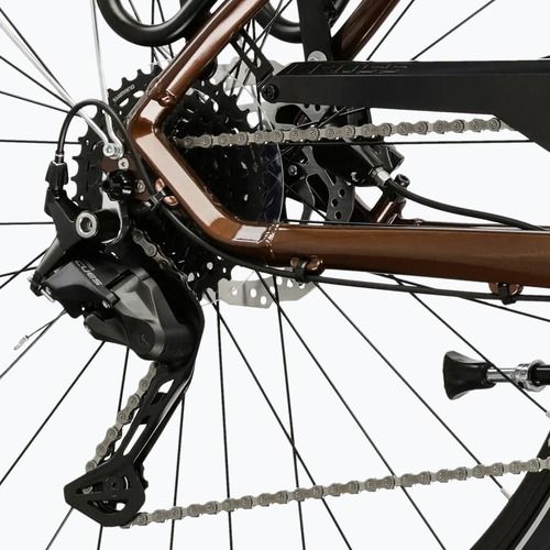 Bicicletta trekking da uomo KROSS Trans 5.0 brown/silver/gloss