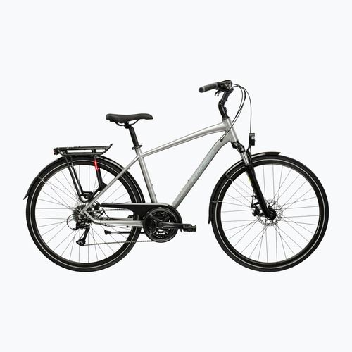 Bicicletta trekking da uomo KROSS Trans 3.0 silver/blue/gloss