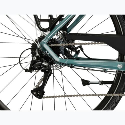 Bicicletta trekking da uomo KROSS Trans 3.0 green/silver/gloss