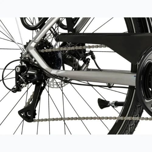 Bicicletta trekking da uomo KROSS Trans 3.0 silver/blue/gloss