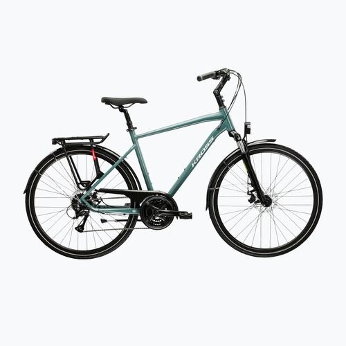 Bicicletta trekking da uomo KROSS Trans 3.0 green/silver/gloss
