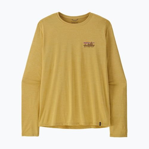 Maglia a maniche lunghe da uomo Patagonia Capilene Cool Daily - '73 Skyline limestone yellow/light limestone yellow c-dye