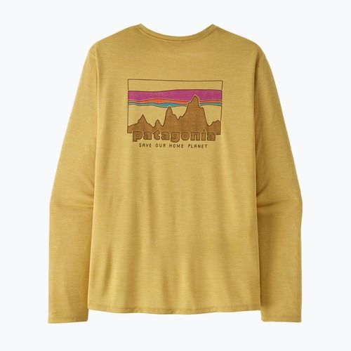 Maglia a maniche lunghe da uomo Patagonia Capilene Cool Daily - '73 Skyline limestone yellow/light limestone yellow c-dye