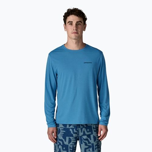 Maglia a maniche lunghe da uomo Patagonia Capilene Cool Daily - Boardshort Logo shore blue/light shore blue x-dye