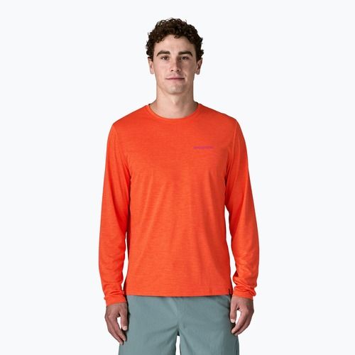 Maglia a maniche lunghe da uomo Patagonia Capilene Cool Daily - Boardshort Logo orange peel/light orange peel x-dye