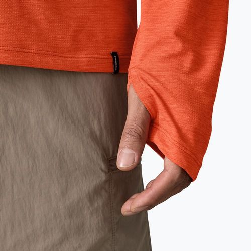 Felpa da uomo Patagonia Capilene Cool Sun Hoody coal orange/light coal orange x-dye