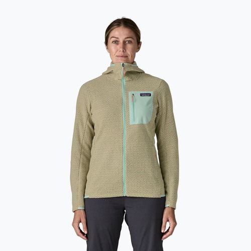 Felpa in pile da donna Patagonia R1 Air Full-Zip Hoody weathered stone