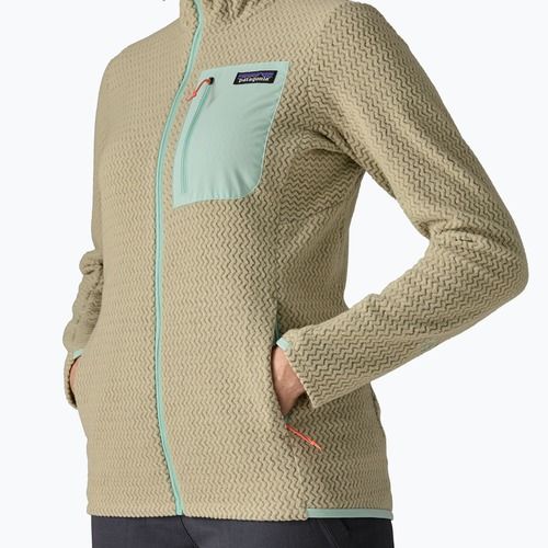 Felpa in pile da donna Patagonia R1 Air Full-Zip Hoody weathered stone