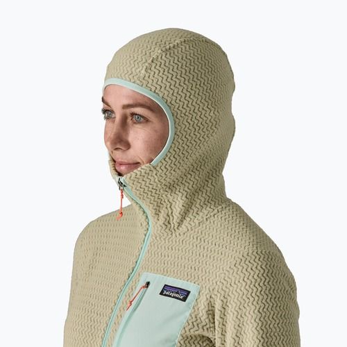 Felpa in pile da donna Patagonia R1 Air Full-Zip Hoody weathered stone