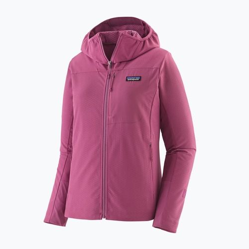 Giacca softshell da donna Patagonia R1 CrossStrata Hoody faded magenta