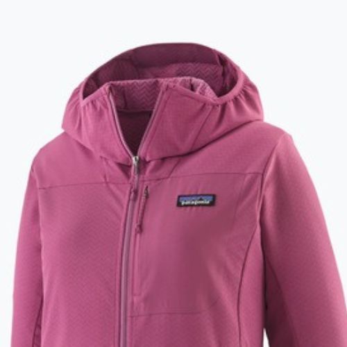 Giacca softshell da donna Patagonia R1 CrossStrata Hoody faded magenta
