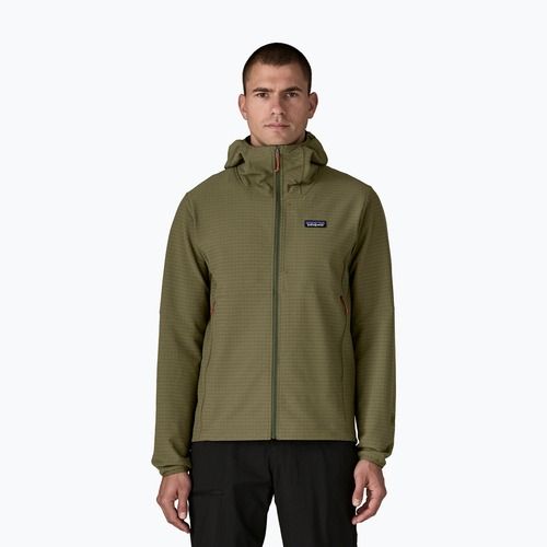 Giacca softshell da uomo Patagonia R1 TechFace Hoody basin green