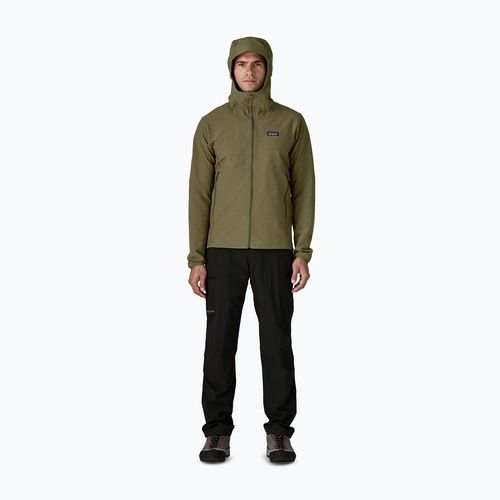 Giacca softshell da uomo Patagonia R1 TechFace Hoody basin green