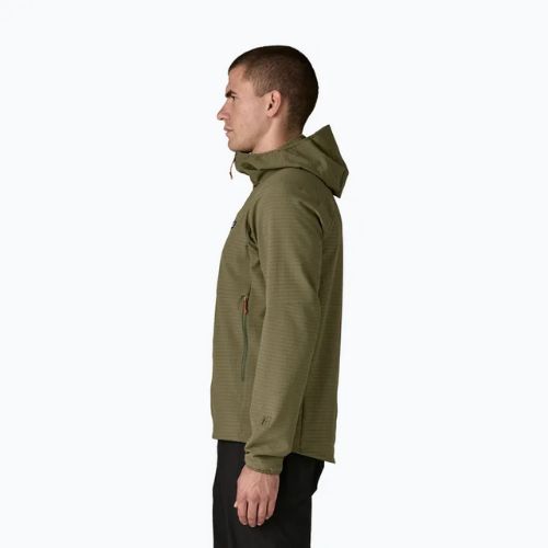 Giacca softshell da uomo Patagonia R1 TechFace Hoody basin green
