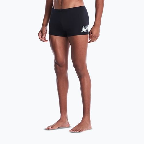 Boxer da bagno da uomo Nike Logo Graphic Square Leg black