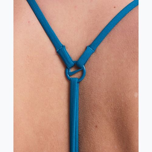 Costume da bagno intero da donna Nike Swoosh Link Y-Back green abyss