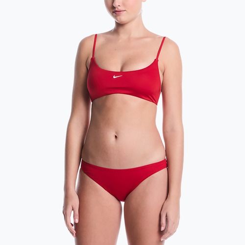 Costume da bagno da donna a due pezzi Nike Essential Bralette Bikini gym red