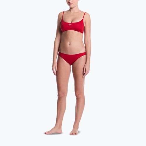 Costume da bagno da donna a due pezzi Nike Essential Bralette Bikini gym red
