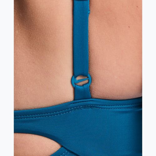 Costume da bagno intero da donna Nike Essential V-Neck green abyss
