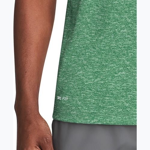 Maglietta da nuoto da uomo Nike Heather Hydroguard malachite