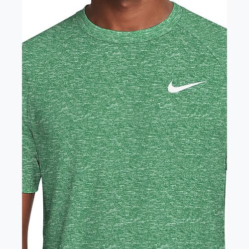 Maglietta da nuoto da uomo Nike Heather Hydroguard malachite