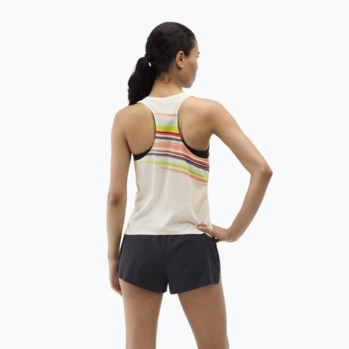 Maglietta da running da donna HOKA Race Day Singlet alabaster flare