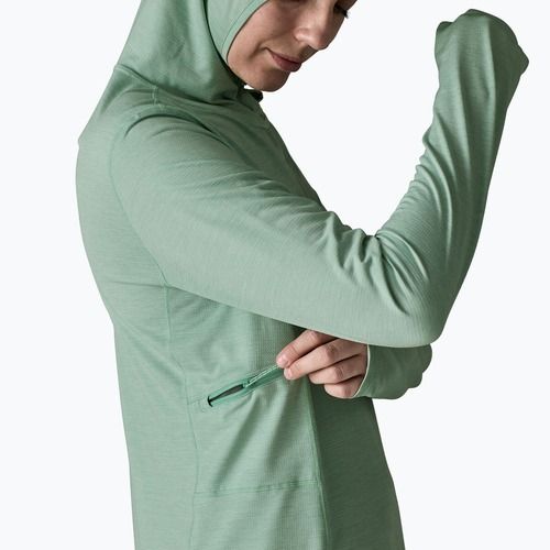 Felpa da donna Patagonia Capilene Cool Sun Hoody thermal blue/thin ice x-dye