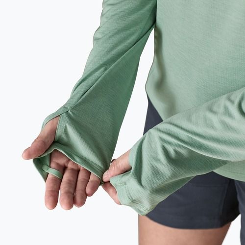 Felpa da donna Patagonia Capilene Cool Sun Hoody thermal blue/thin ice x-dye