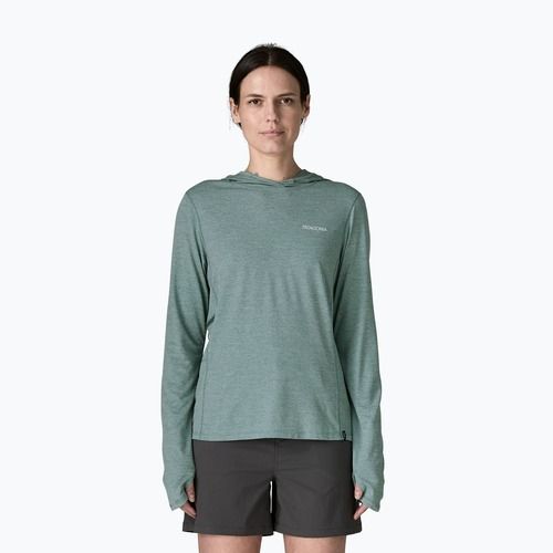 Felpa da donna Patagonia Capilene Cool Sun Hoody nouveau green/blue sage x-dye