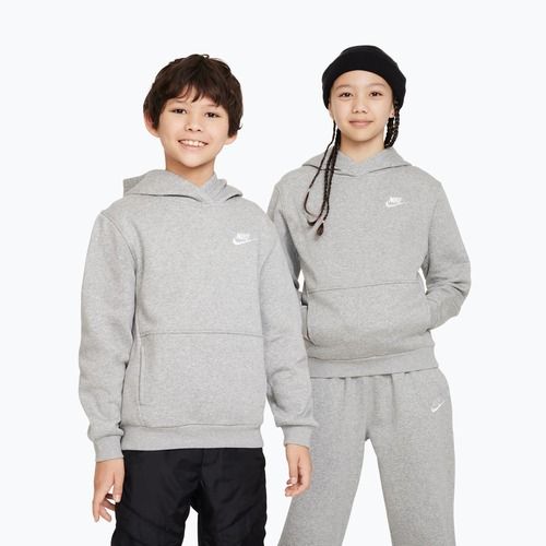 Felpa per bambini Nike Sportswear Club Fleece dark grey heather/white