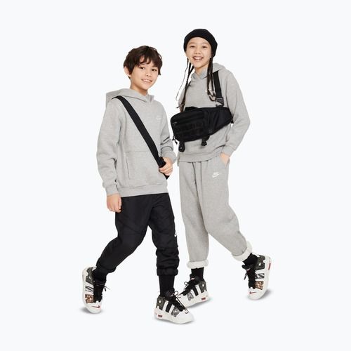 Felpa per bambini Nike Sportswear Club Fleece dark grey heather/white