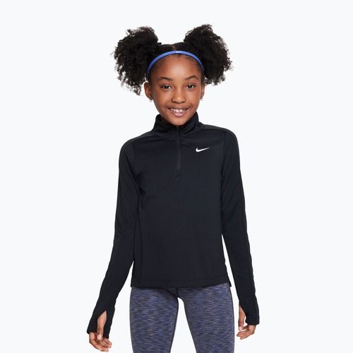Maglia a maniche lunghe da allenamento per bambini Nike Dri-Fit 1/4 Zip black/white