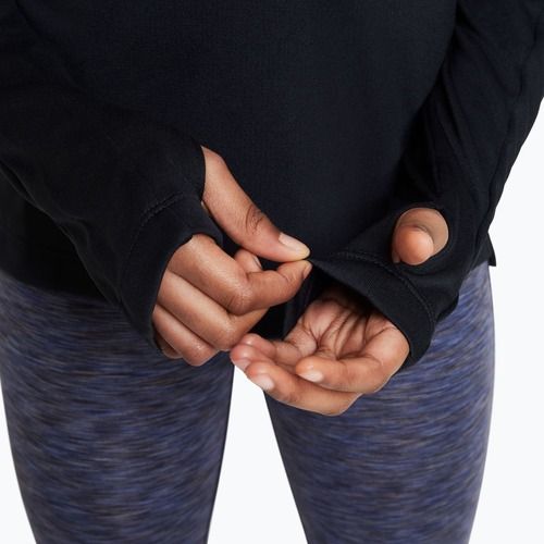 Maglia a maniche lunghe da allenamento per bambini Nike Dri-Fit 1/4 Zip black/white