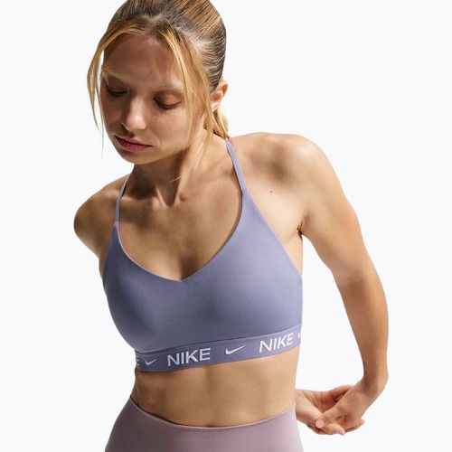 Reggiseno sportivo Nike Dri-Fit Indy Light Support iron purple/iron purple/white