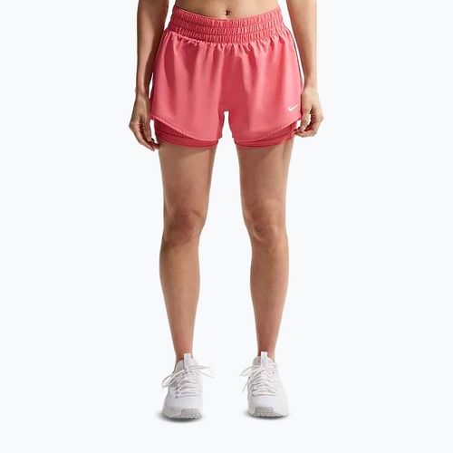 Pantaloncini da running da donna Nike One Dri-FIT 2IN1 sea coral/white
