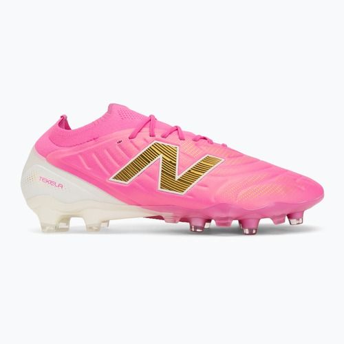 Scarpe da calcio New Balance Tekela Elite Low V5 FG pink heat/metallic gold/pink satin
