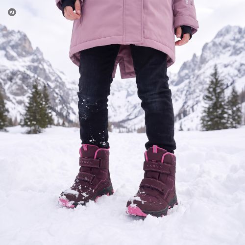 Stivali da neve per bambini KADVA Snowey Mid WP rosa