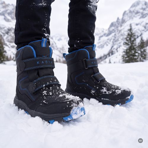 Stivali da neve per bambini KADVA Snowey Mid WP neri