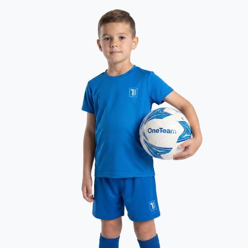 Completo da calcio per bambini OneTeam Precision Set maglia e pantaloncini blu