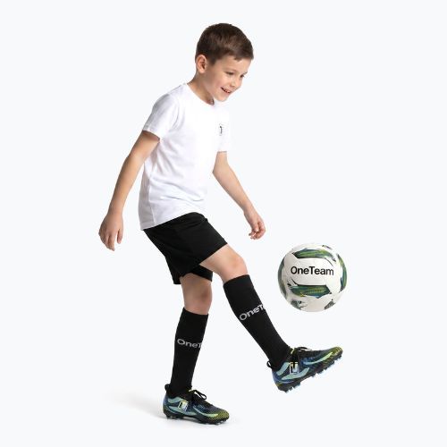 Completo da calcio per bambini OneTeam Precision Set maglia e pantaloncini bianco