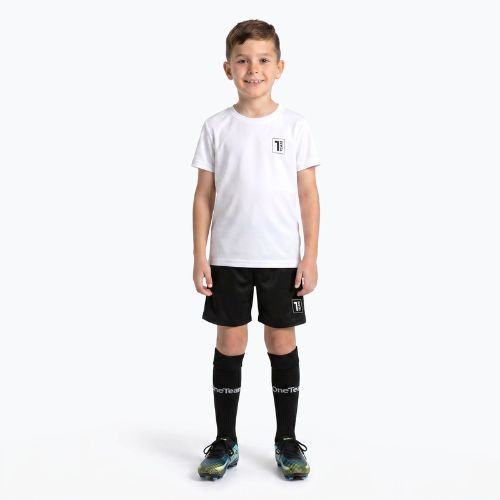 Completo da calcio per bambini OneTeam Precision Set maglia e pantaloncini bianco