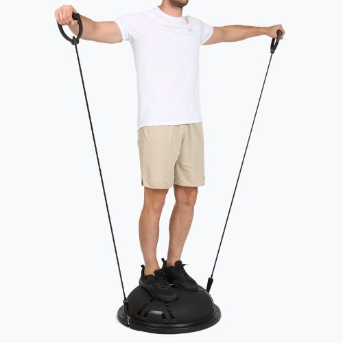 Palla ginnica XTREXO proFIT con elastici nera