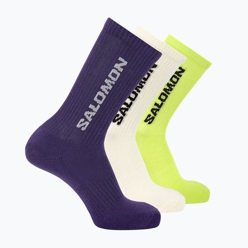Calzini Salomon Everyday Crew 3 pairs vanilla ice/acid lime/deep blue