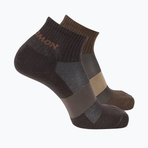 Calzini Salomon Evasion Ankle 2 pairs dark earth/walnut