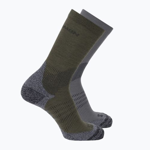 Calzini Salomon X Ultra Access Crew 2 pairs excalibur/olive night